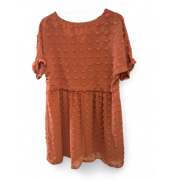 Coral Baby Doll Style Dress - Picture 3 of 3